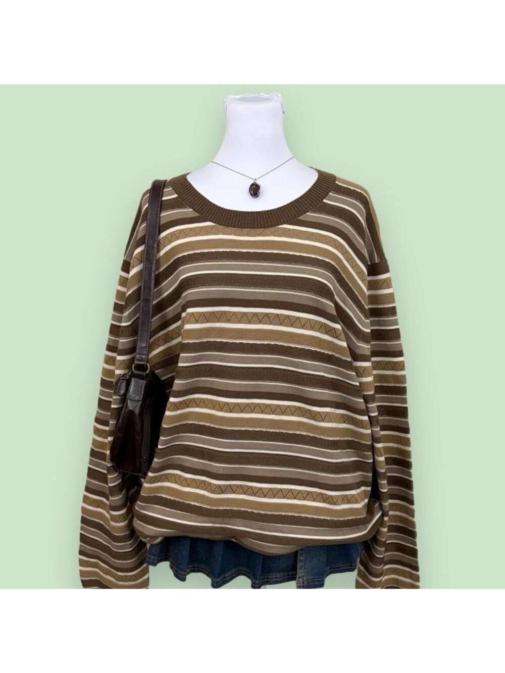 striped skater grunge sweater